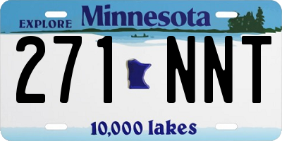 MN license plate 271NNT
