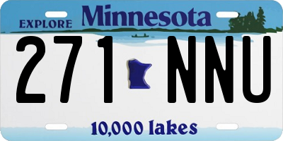 MN license plate 271NNU