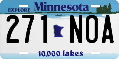 MN license plate 271NOA