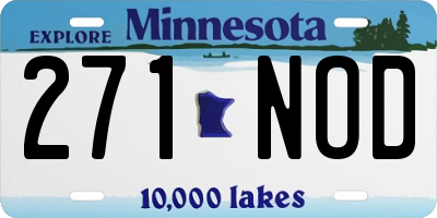 MN license plate 271NOD