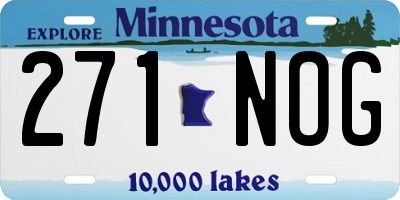 MN license plate 271NOG