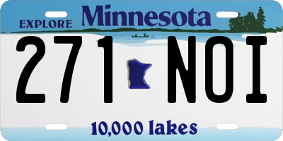 MN license plate 271NOI
