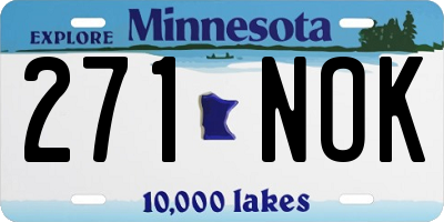 MN license plate 271NOK