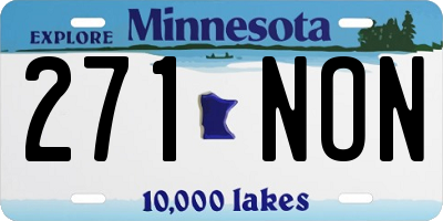 MN license plate 271NON