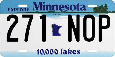 MN license plate 271NOP