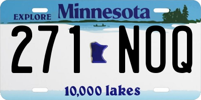 MN license plate 271NOQ
