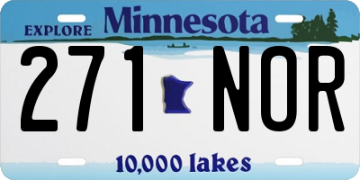 MN license plate 271NOR