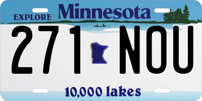 MN license plate 271NOU