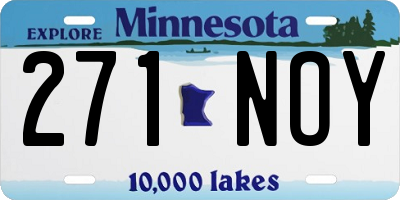 MN license plate 271NOY
