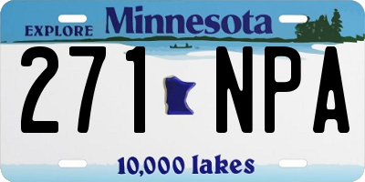 MN license plate 271NPA