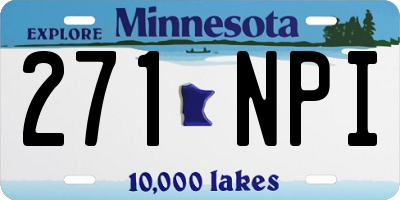 MN license plate 271NPI