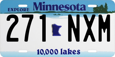 MN license plate 271NXM