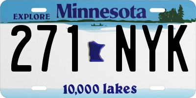 MN license plate 271NYK