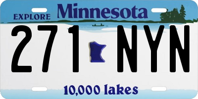 MN license plate 271NYN