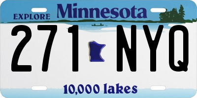 MN license plate 271NYQ