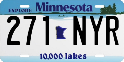 MN license plate 271NYR