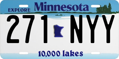 MN license plate 271NYY