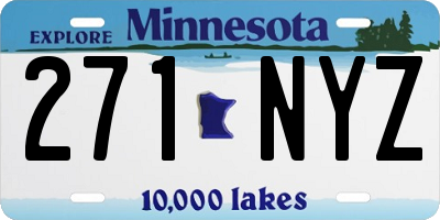 MN license plate 271NYZ