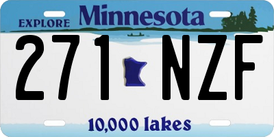 MN license plate 271NZF