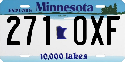 MN license plate 271OXF