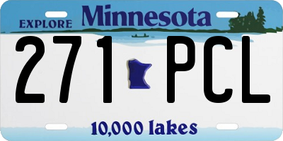 MN license plate 271PCL