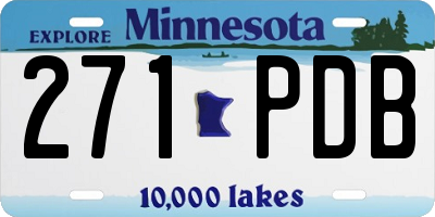 MN license plate 271PDB