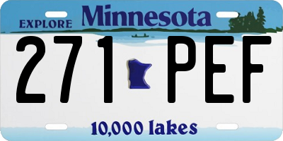 MN license plate 271PEF