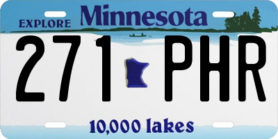 MN license plate 271PHR