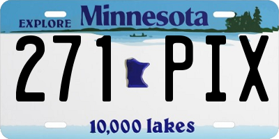 MN license plate 271PIX