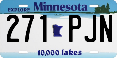 MN license plate 271PJN