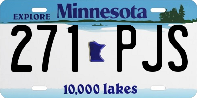 MN license plate 271PJS