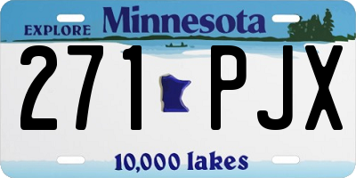 MN license plate 271PJX