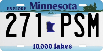 MN license plate 271PSM