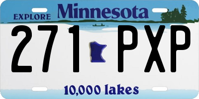 MN license plate 271PXP