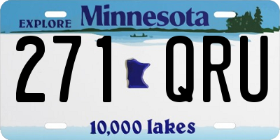 MN license plate 271QRU