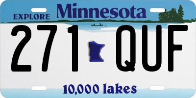 MN license plate 271QUF