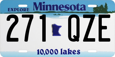 MN license plate 271QZE