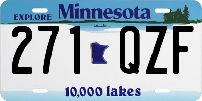 MN license plate 271QZF