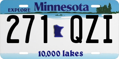 MN license plate 271QZI