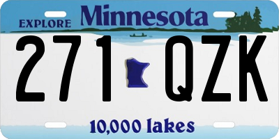MN license plate 271QZK