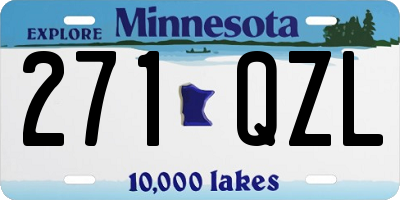 MN license plate 271QZL