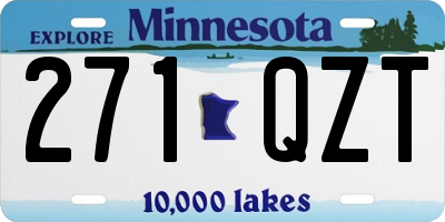 MN license plate 271QZT