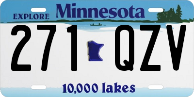 MN license plate 271QZV