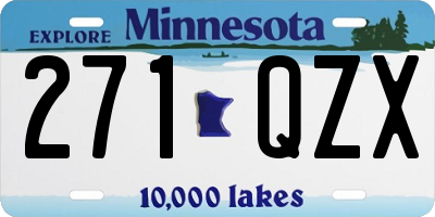 MN license plate 271QZX