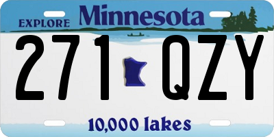 MN license plate 271QZY