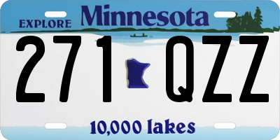 MN license plate 271QZZ