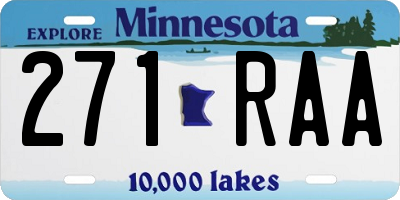 MN license plate 271RAA