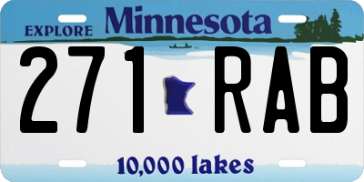 MN license plate 271RAB