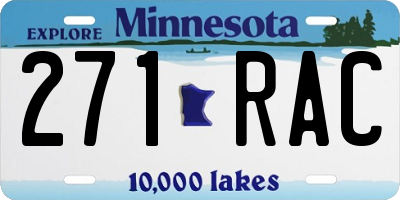 MN license plate 271RAC
