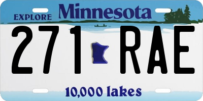 MN license plate 271RAE